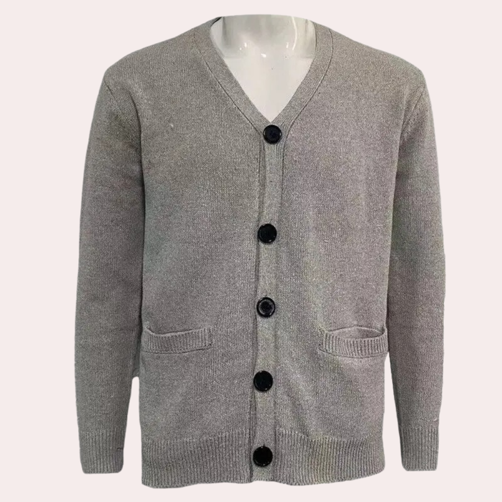 Men’s Button-Up Cardigan | Classic & Versatile | Smart-Casual Knit