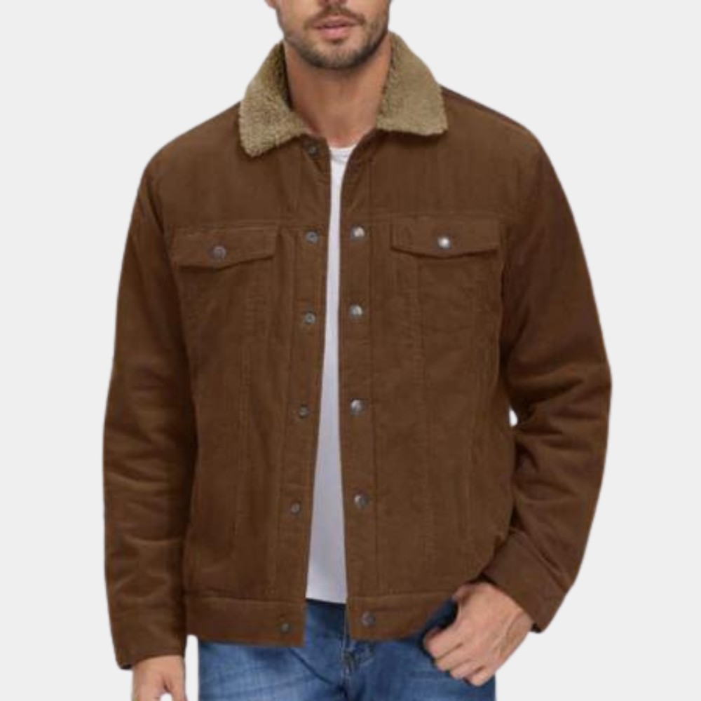 Sherpa-Lined Corduroy Jacket | Warm & Stylish | Classic Winter Wear