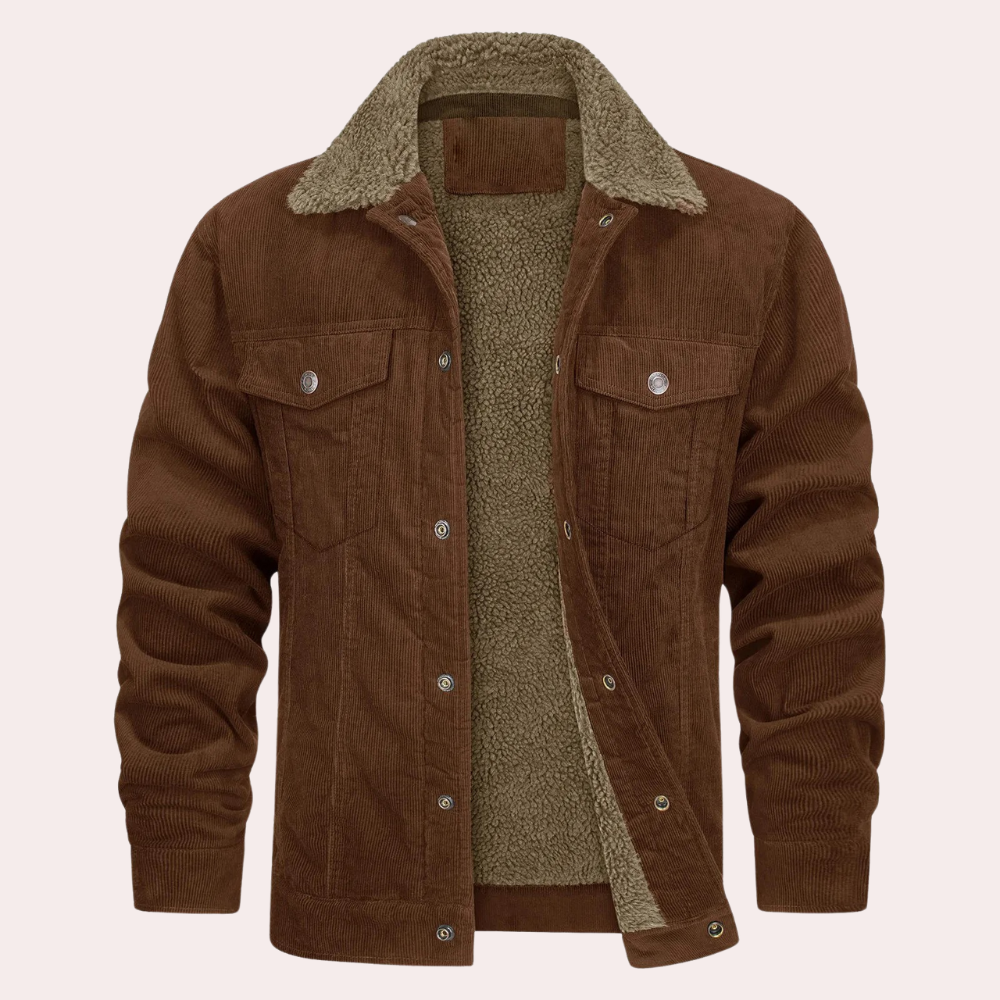 Sherpa-Lined Corduroy Jacket | Warm & Stylish | Classic Winter Wear