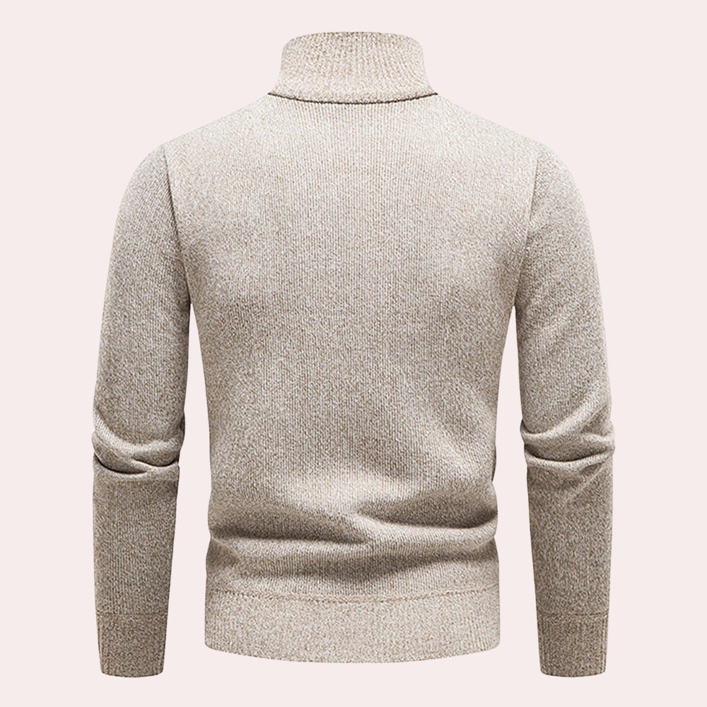 Men’s Quarter-Zip Knit Sweater | Warm & Stylish | Outdoor-Inspired Design