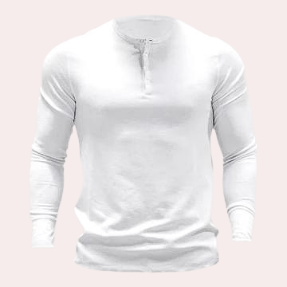 Men’s Slim-Fit Henley Shirt | Long Sleeve | Stylish & Comfortable