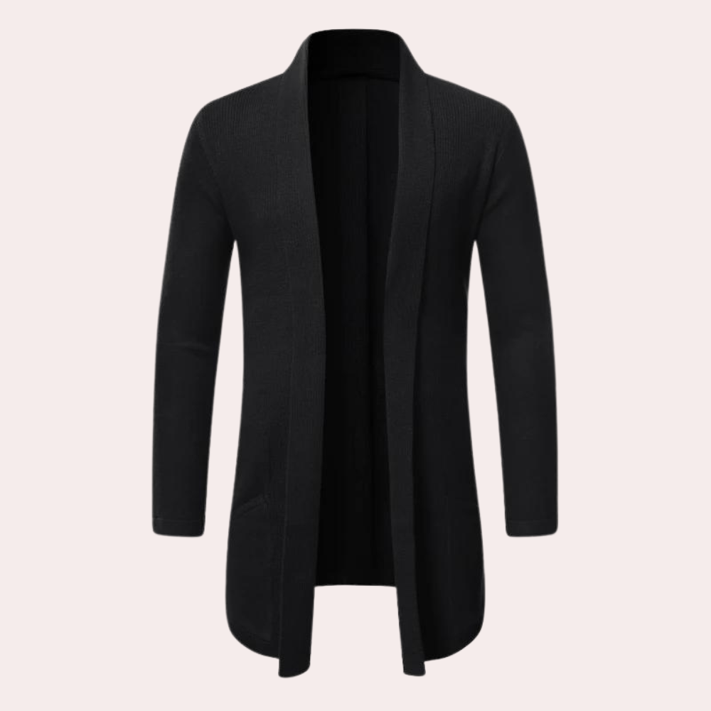 Men’s Longline Open-Front Cardigan | Lightweight & Stylish | Modern Layering Essential