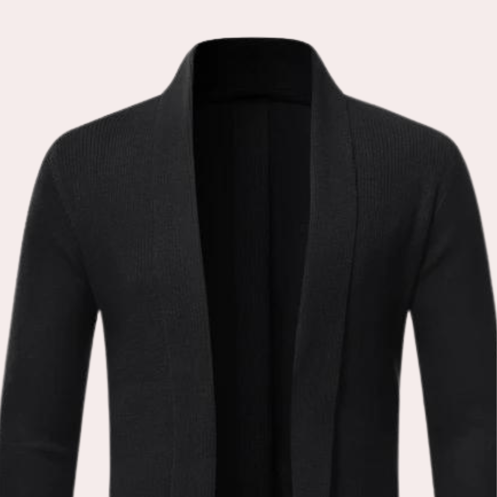 Men’s Longline Open-Front Cardigan | Lightweight & Stylish | Modern Layering Essential