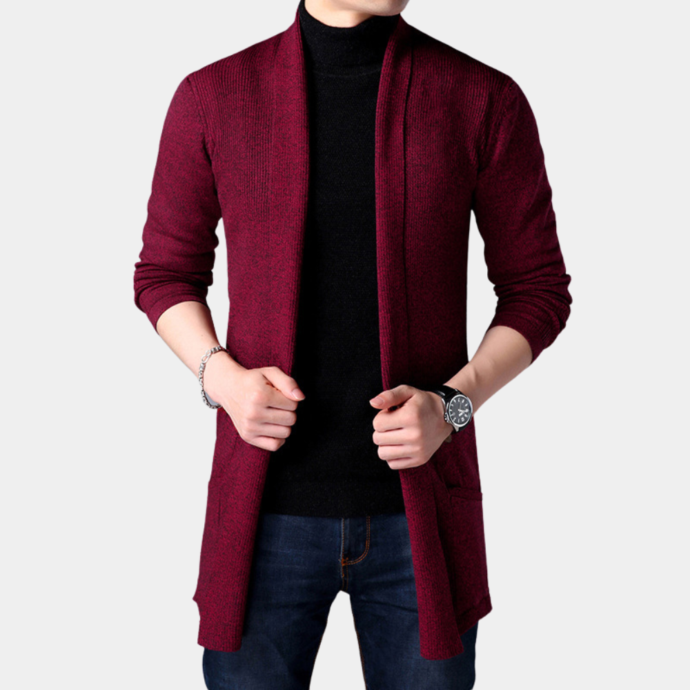 Men’s Longline Open-Front Cardigan | Lightweight & Stylish | Modern Layering Essential