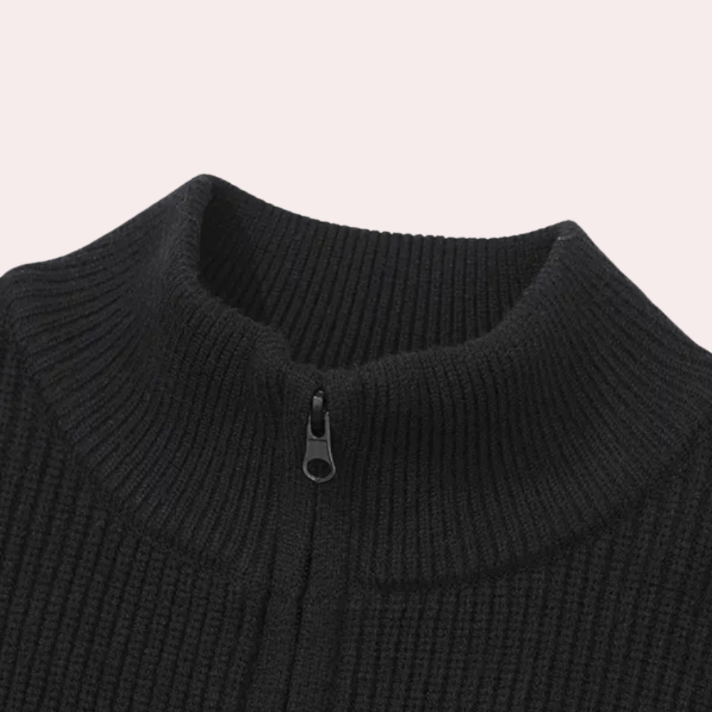 Men’s Striped Quarter-Zip Sweater | Modern & Comfortable | Stylish Knitwear