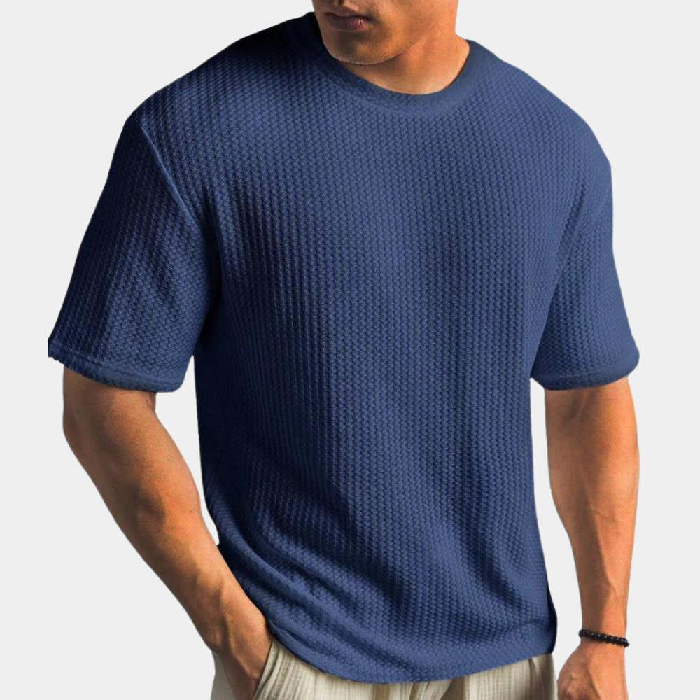 Men’s Waffle-Knit T-Shirt | Short Sleeve | Soft & Stylish