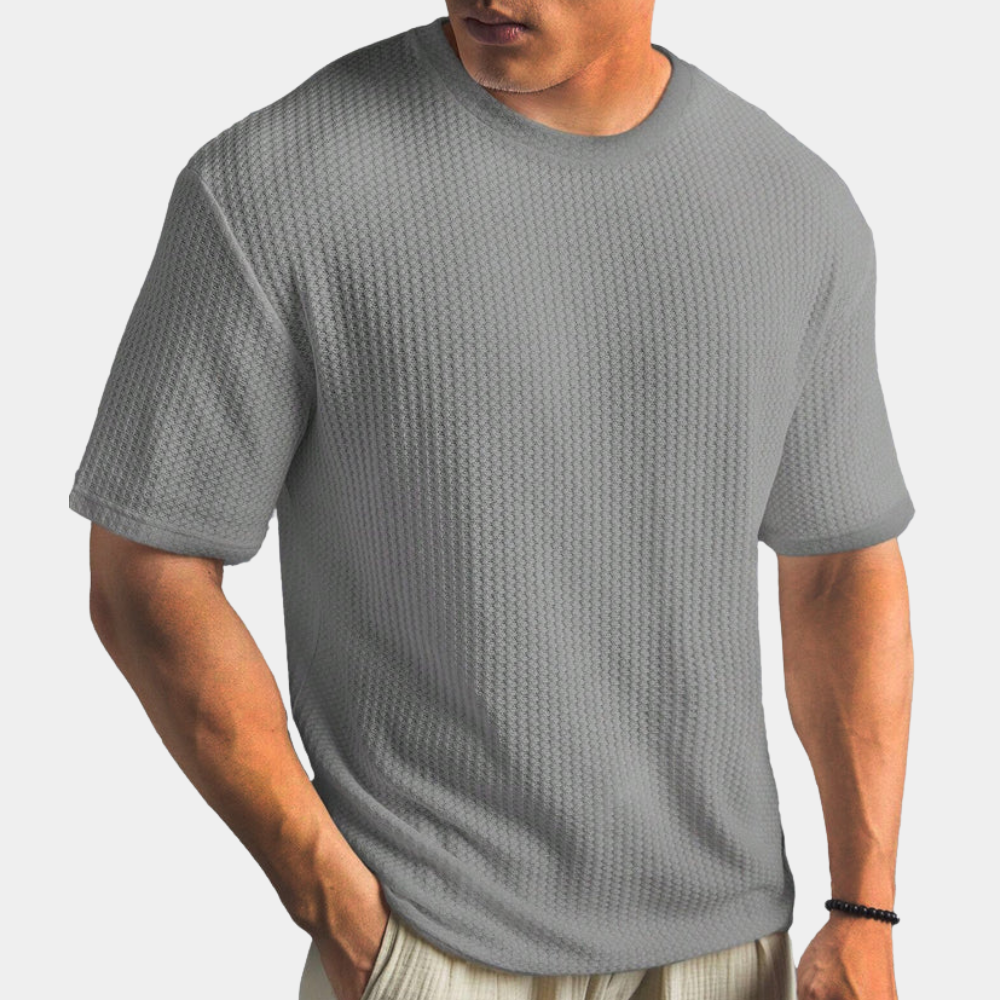 Men’s Waffle-Knit T-Shirt | Short Sleeve | Soft & Stylish