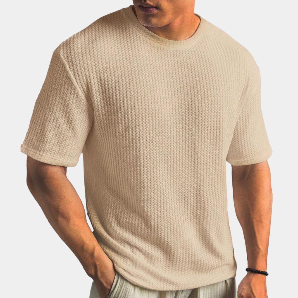 Men’s Waffle-Knit T-Shirt | Short Sleeve | Soft & Stylish