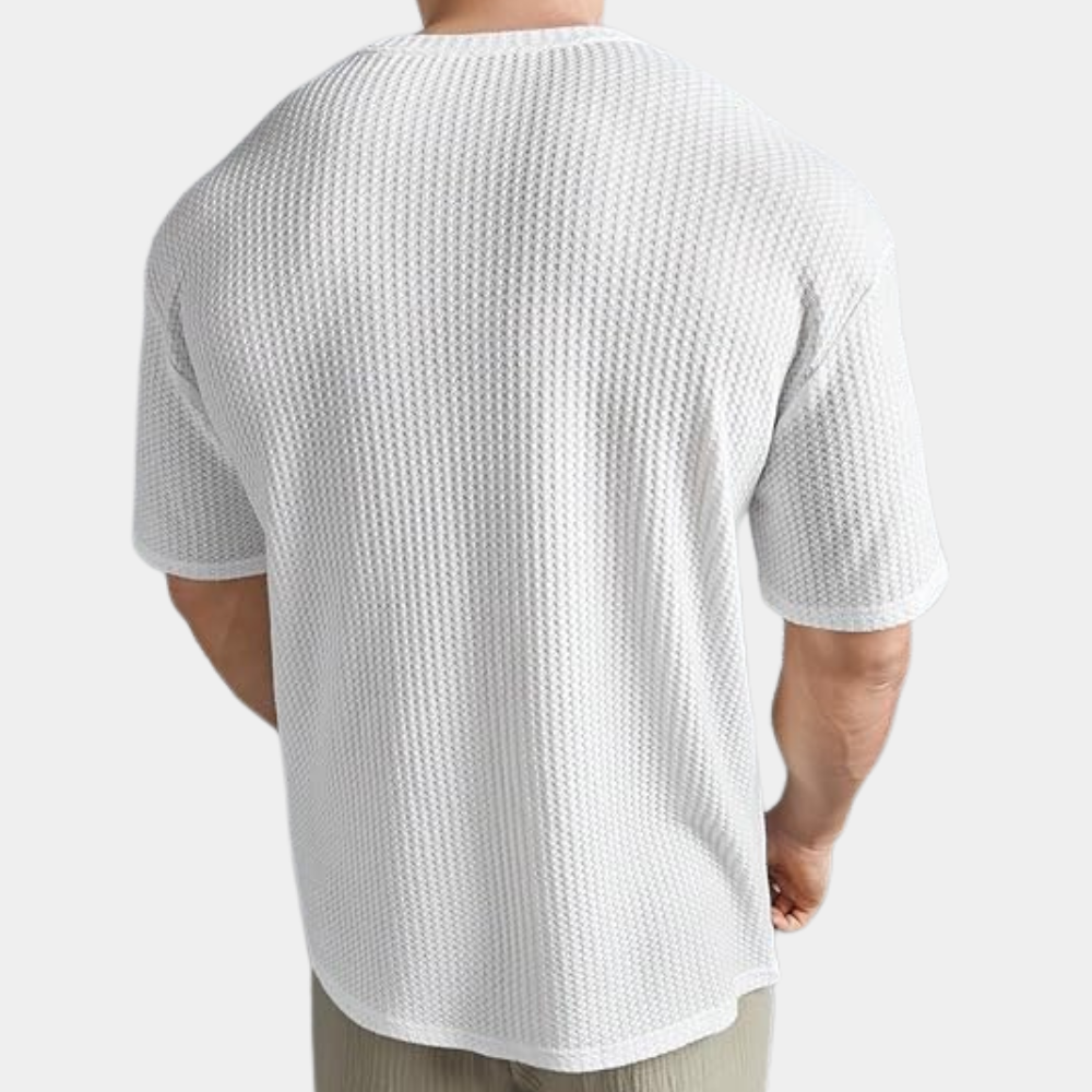 Men’s Waffle-Knit T-Shirt | Short Sleeve | Soft & Stylish