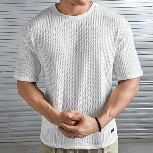 Men’s Waffle-Knit T-Shirt | Short Sleeve | Soft & Stylish