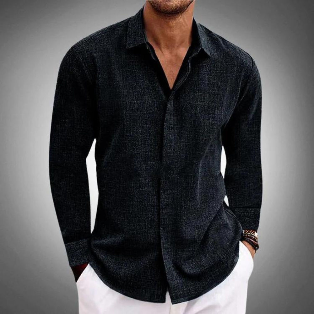 Men’s Linen Shirt | Long Sleeve | Lightweight & Stylish