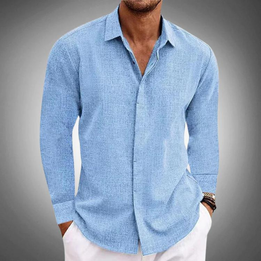 Men’s Linen Shirt | Long Sleeve | Lightweight & Stylish