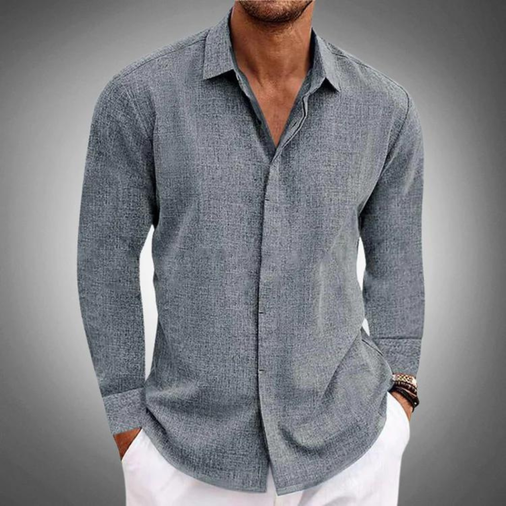 Men’s Linen Shirt | Long Sleeve | Lightweight & Stylish