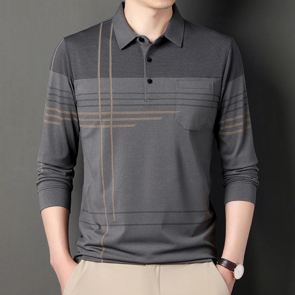 Men’s Long-Sleeve Polo Shirt | Modern & Stylish | Smart-Casual Essential