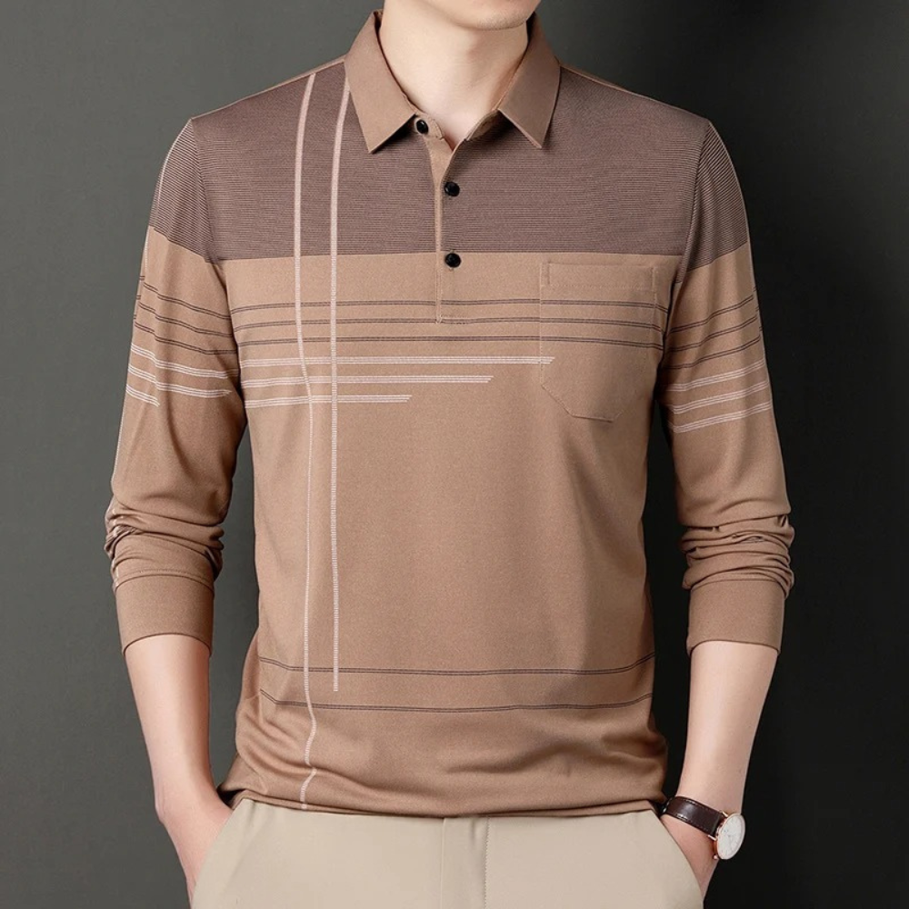 Men’s Long-Sleeve Polo Shirt | Modern & Stylish | Smart-Casual Essential