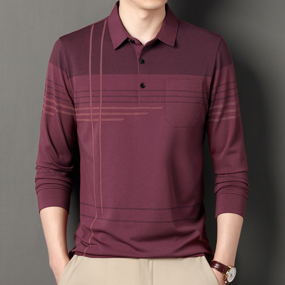 Men’s Long-Sleeve Polo Shirt | Modern & Stylish | Smart-Casual Essential