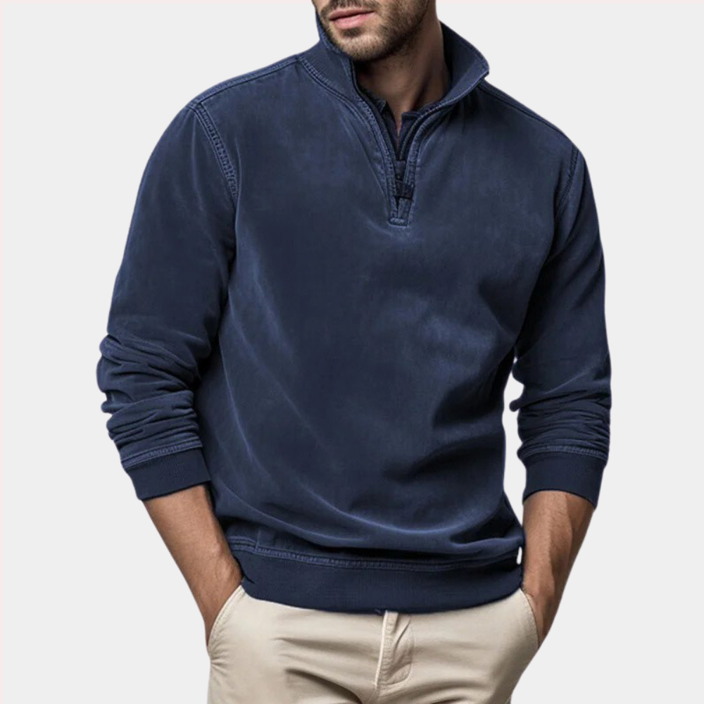 Men’s Half-Zip Fleece Pullover | Warm & Stylish | Casual Comfort