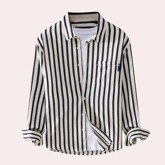 Men’s Striped Shirt | Long Sleeve | Classic & Stylish