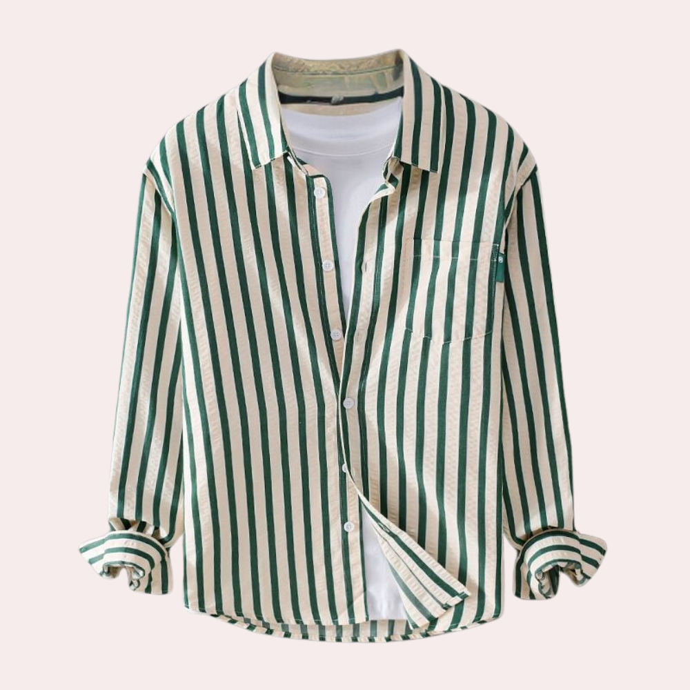 Men’s Striped Shirt | Long Sleeve | Classic & Stylish