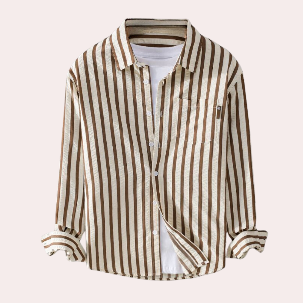 Men’s Striped Shirt | Long Sleeve | Classic & Stylish