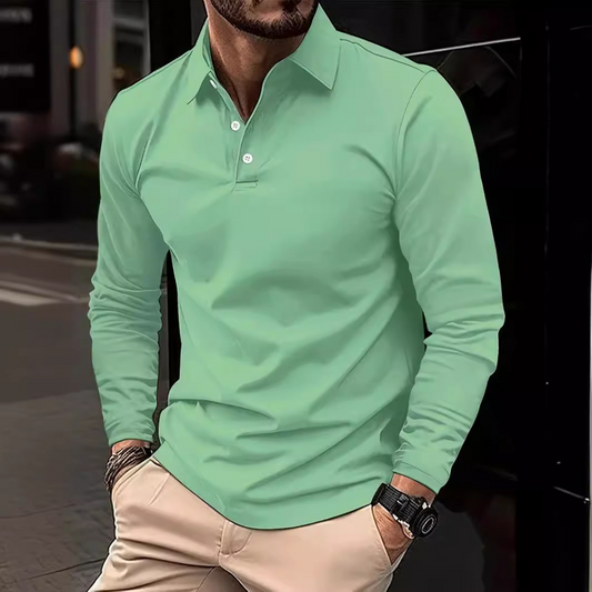 Men’s Long-Sleeve Polo Shirt | Slim Fit | Smart & Stylish