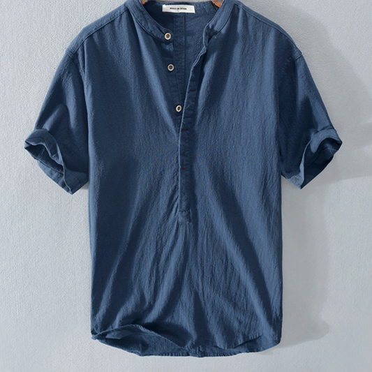 Men’s Henley Shirt | Short Sleeve | Lightweight & Stylish