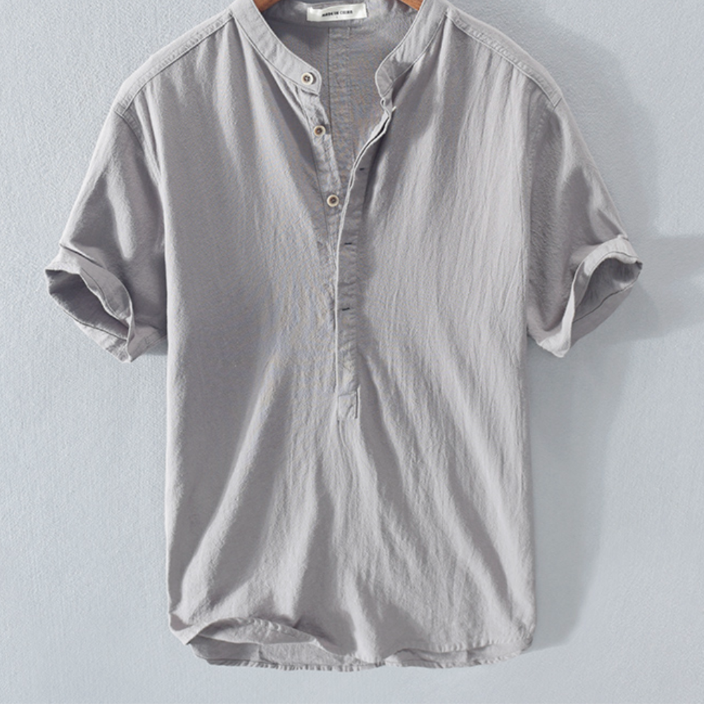 Men’s Henley Shirt | Short Sleeve | Lightweight & Stylish