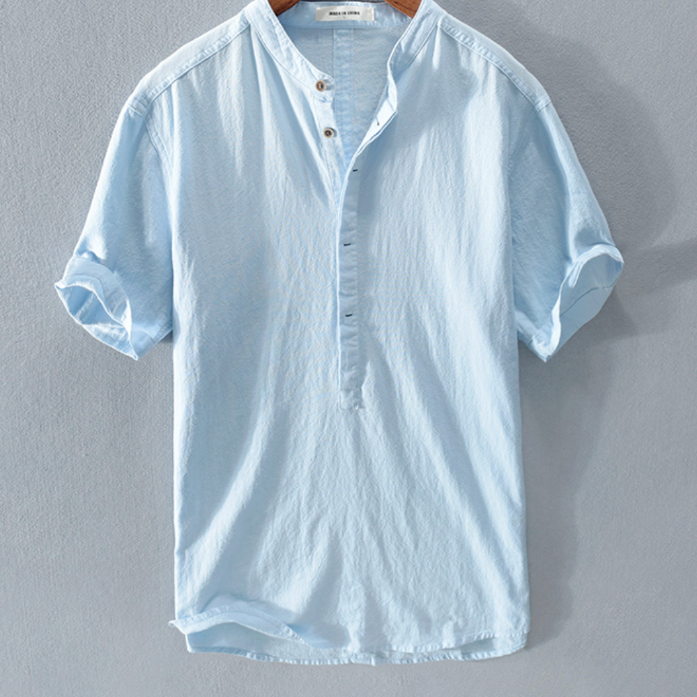 Men’s Henley Shirt | Short Sleeve | Lightweight & Stylish