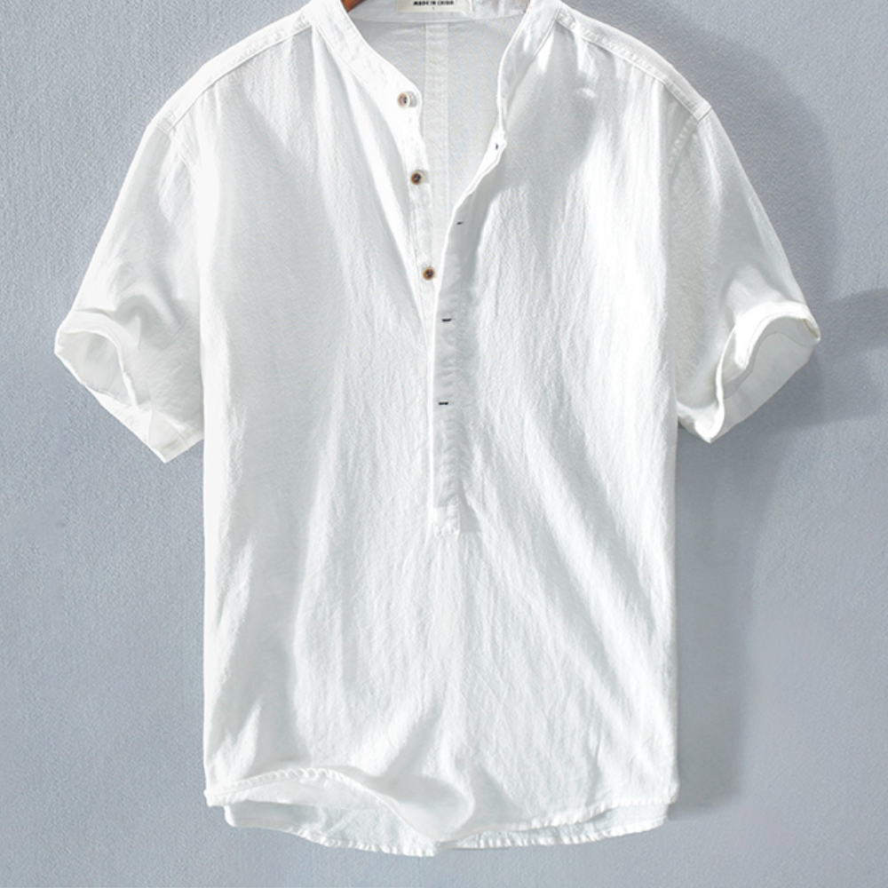 Men’s Henley Shirt | Short Sleeve | Lightweight & Stylish