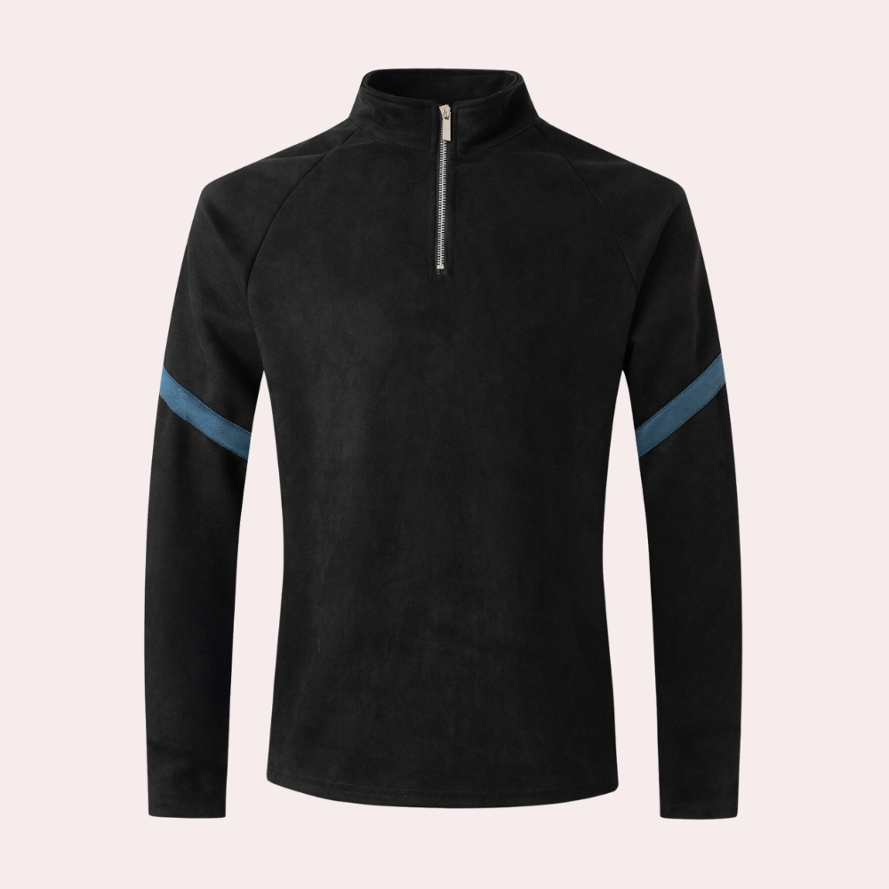 Men’s Half-Zip Fleece Pullover | Warm & Stylish | Sporty Casual Wear