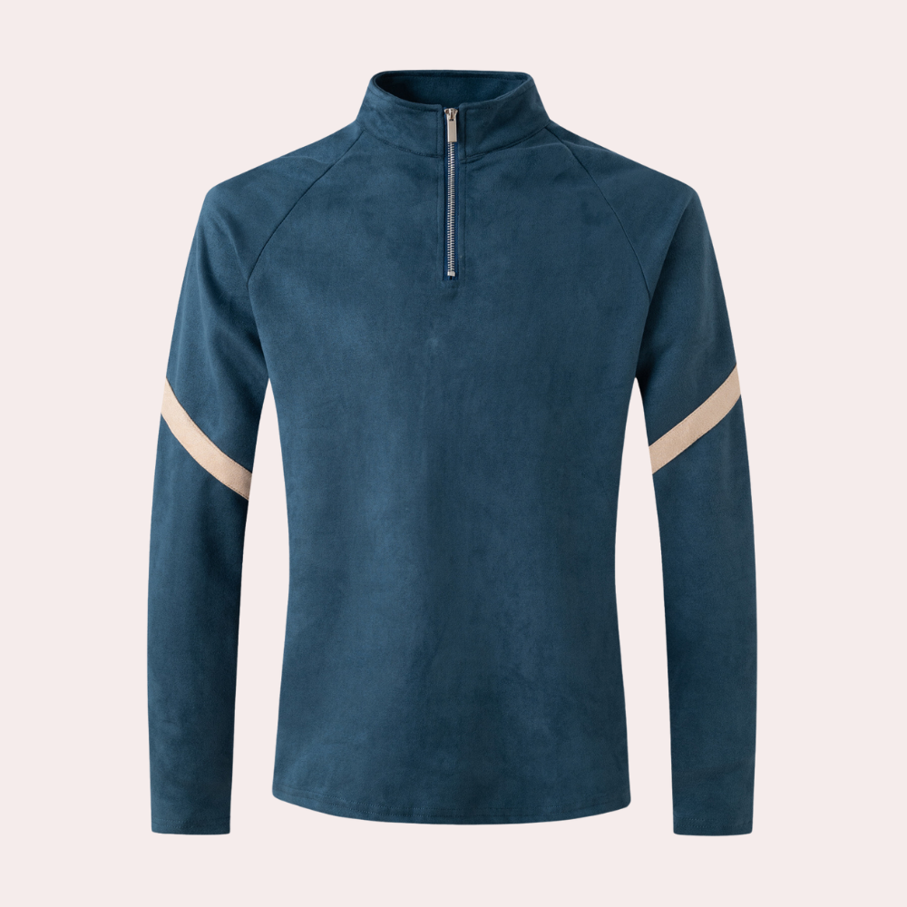 Men’s Half-Zip Fleece Pullover | Warm & Stylish | Sporty Casual Wear