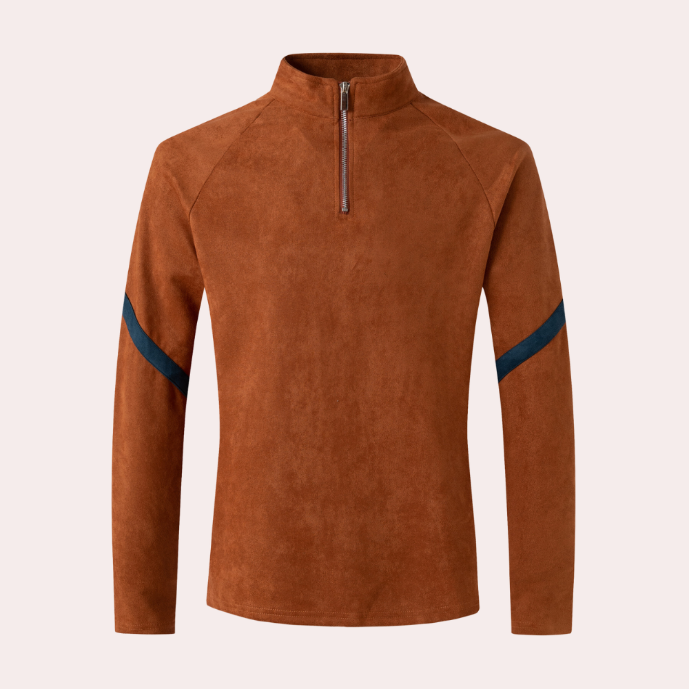 Men’s Half-Zip Fleece Pullover | Warm & Stylish | Sporty Casual Wear