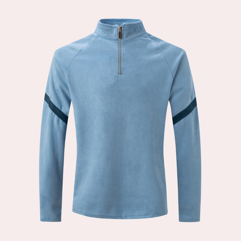 Men’s Half-Zip Fleece Pullover | Warm & Stylish | Sporty Casual Wear