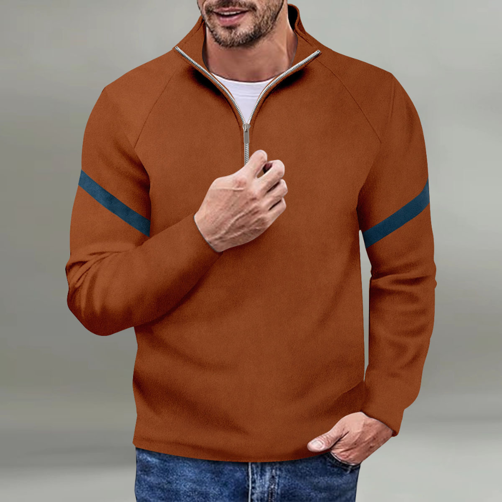 Men’s Half-Zip Fleece Pullover | Warm & Stylish | Sporty Casual Wear