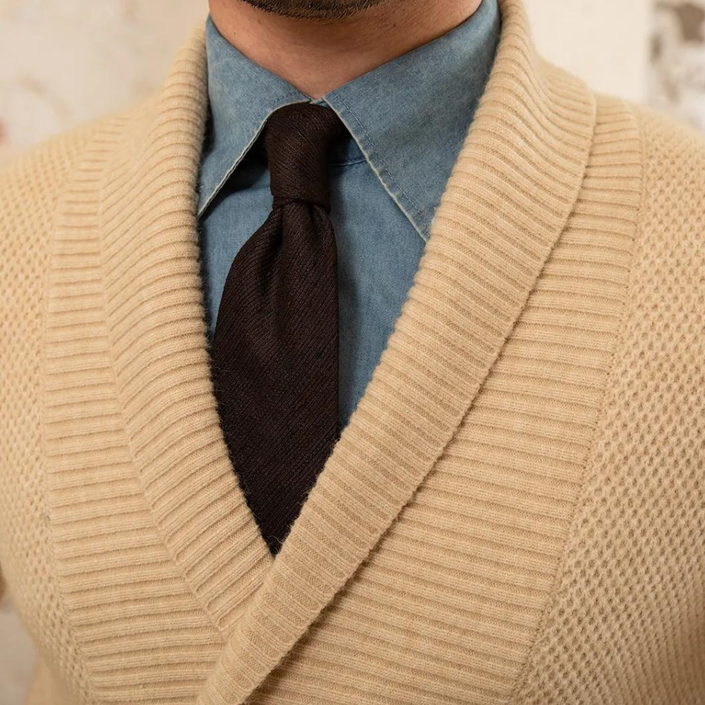 Men’s Double-Breasted Cardigan | Elegant & Warm | Classic Knitwear