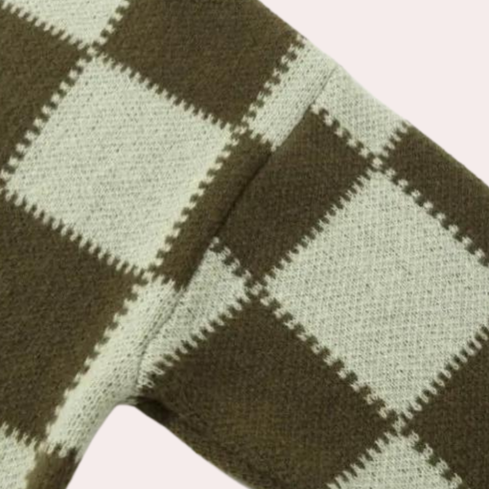 Men’s Checkered Knit Sweater | Bold & Trendy | Streetwear Style