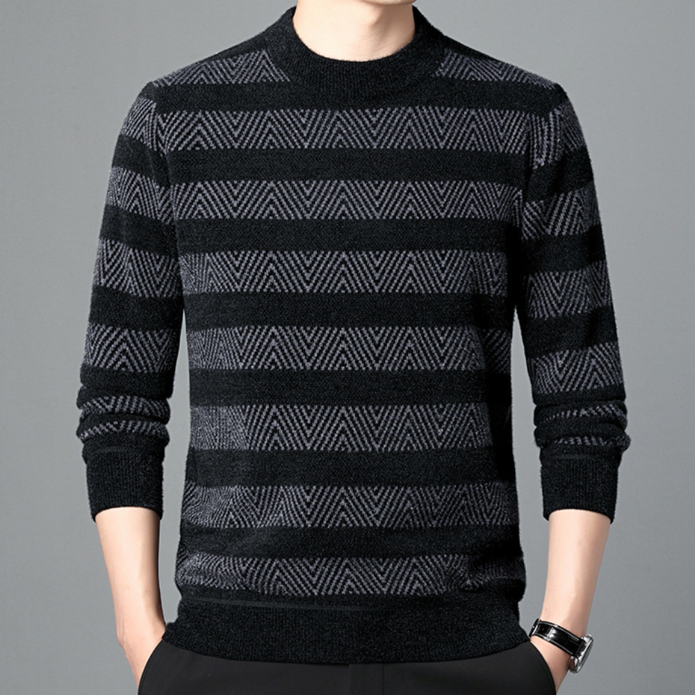 Striped Knit Sweater | Classic & Modern | Soft & Warm