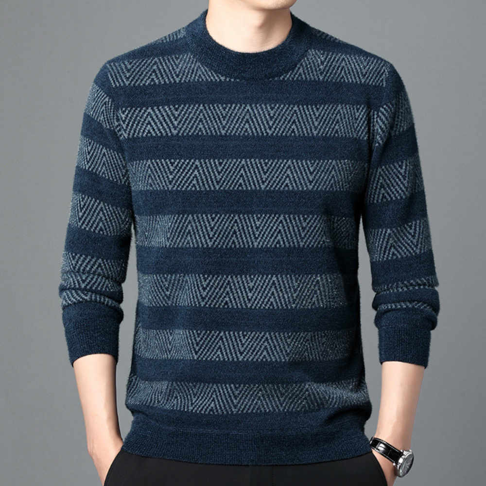 Striped Knit Sweater | Classic & Modern | Soft & Warm