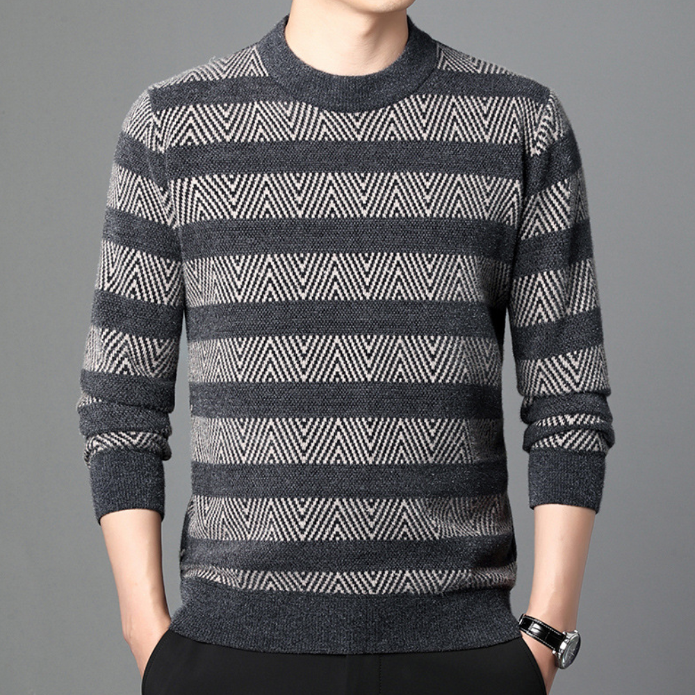 Striped Knit Sweater | Classic & Modern | Soft & Warm