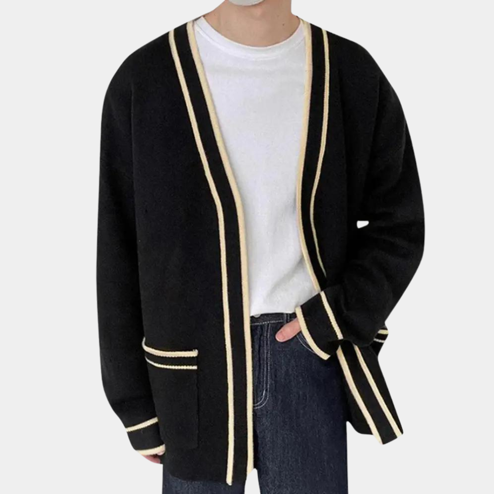 Men’s Open-Front Knit Cardigan | Elegant & Lightweight | Smart-Casual Layering