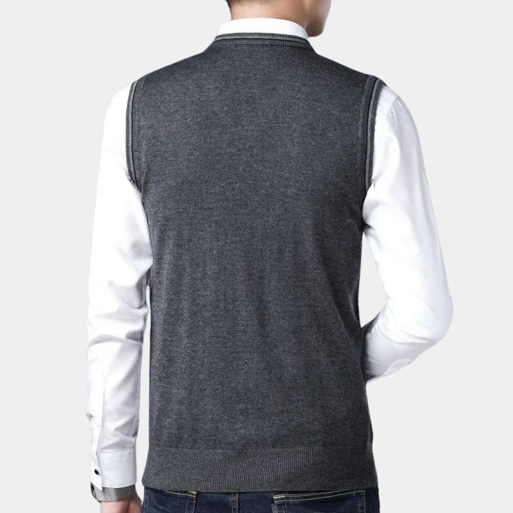 Men’s V-Neck Sweater Vest | Classic & Stylish | Lightweight Knitwear