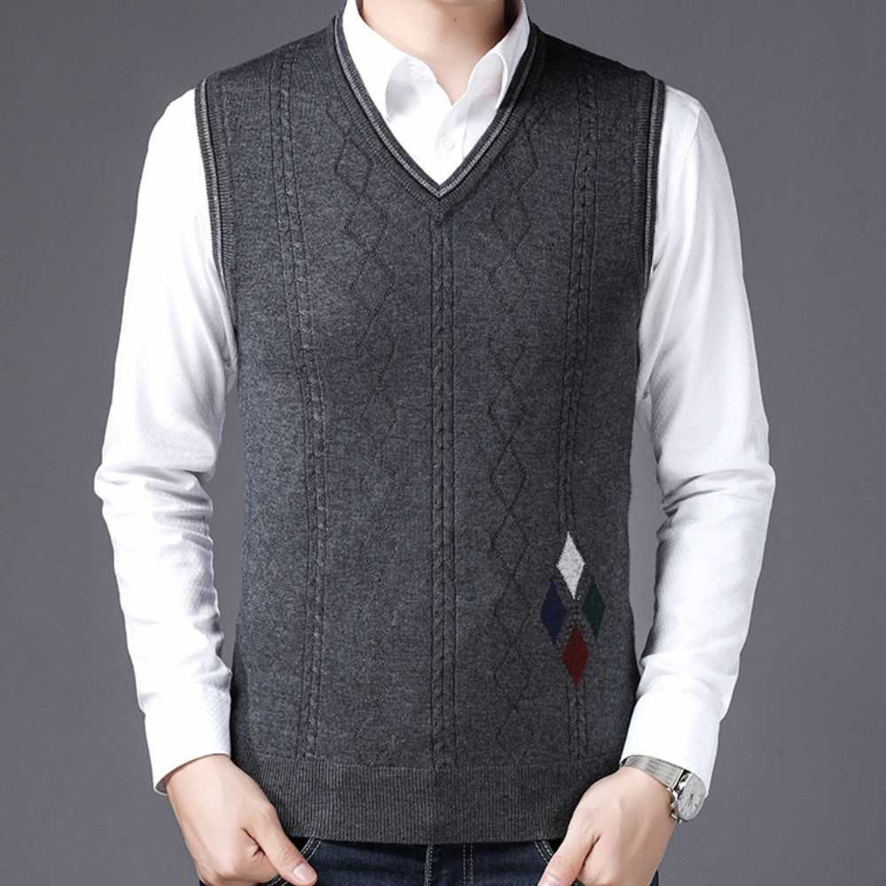 Men’s V-Neck Sweater Vest | Classic & Stylish | Lightweight Knitwear