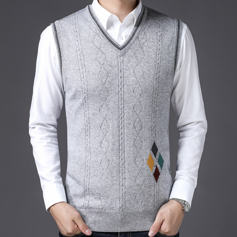 Men’s V-Neck Sweater Vest | Classic & Stylish | Lightweight Knitwear