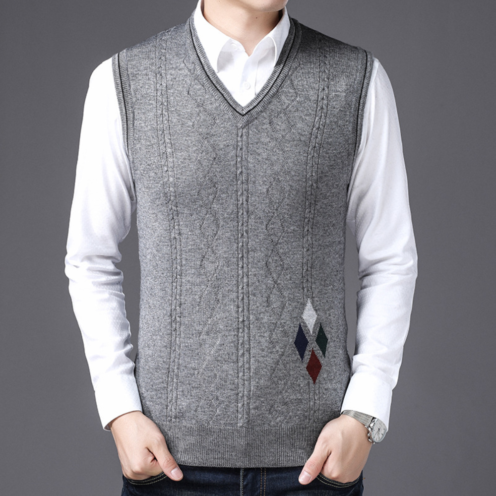 Men’s V-Neck Sweater Vest | Classic & Stylish | Lightweight Knitwear