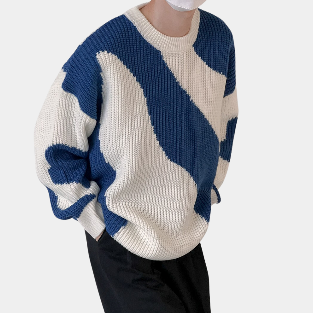 Color Block Knit Sweater | Chunky Knit | Bold & Stylish