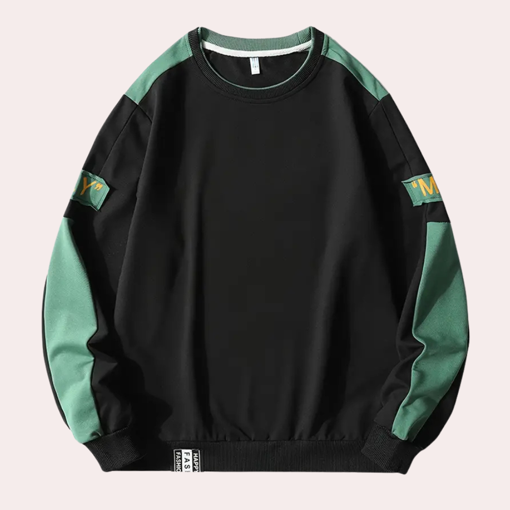 Color Block Patchwork Sweatshirt | Sporty & Trendy | Casual Streetwear