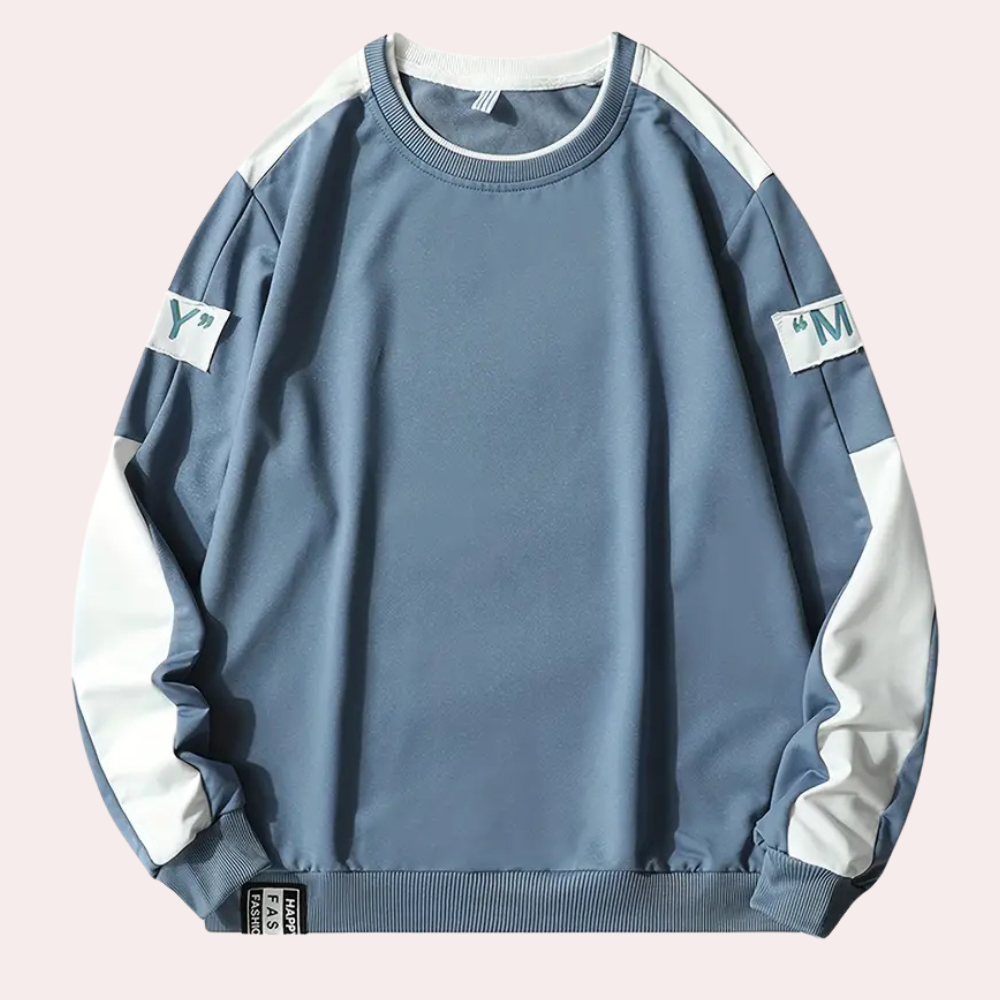 Color Block Patchwork Sweatshirt | Sporty & Trendy | Casual Streetwear