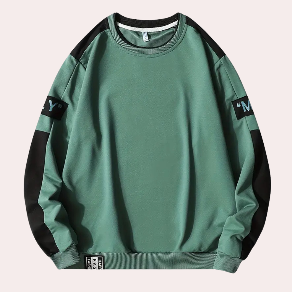 Color Block Patchwork Sweatshirt | Sporty & Trendy | Casual Streetwear