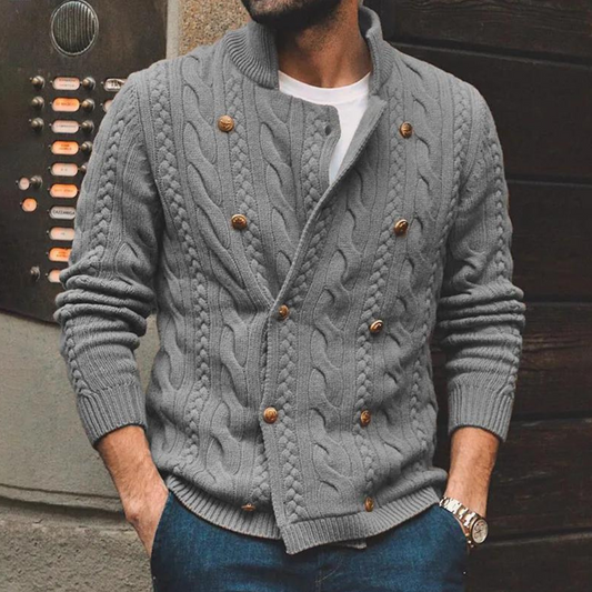 Double-Breasted Cable Knit Cardigan | Elegant & Cozy | Timeless Design