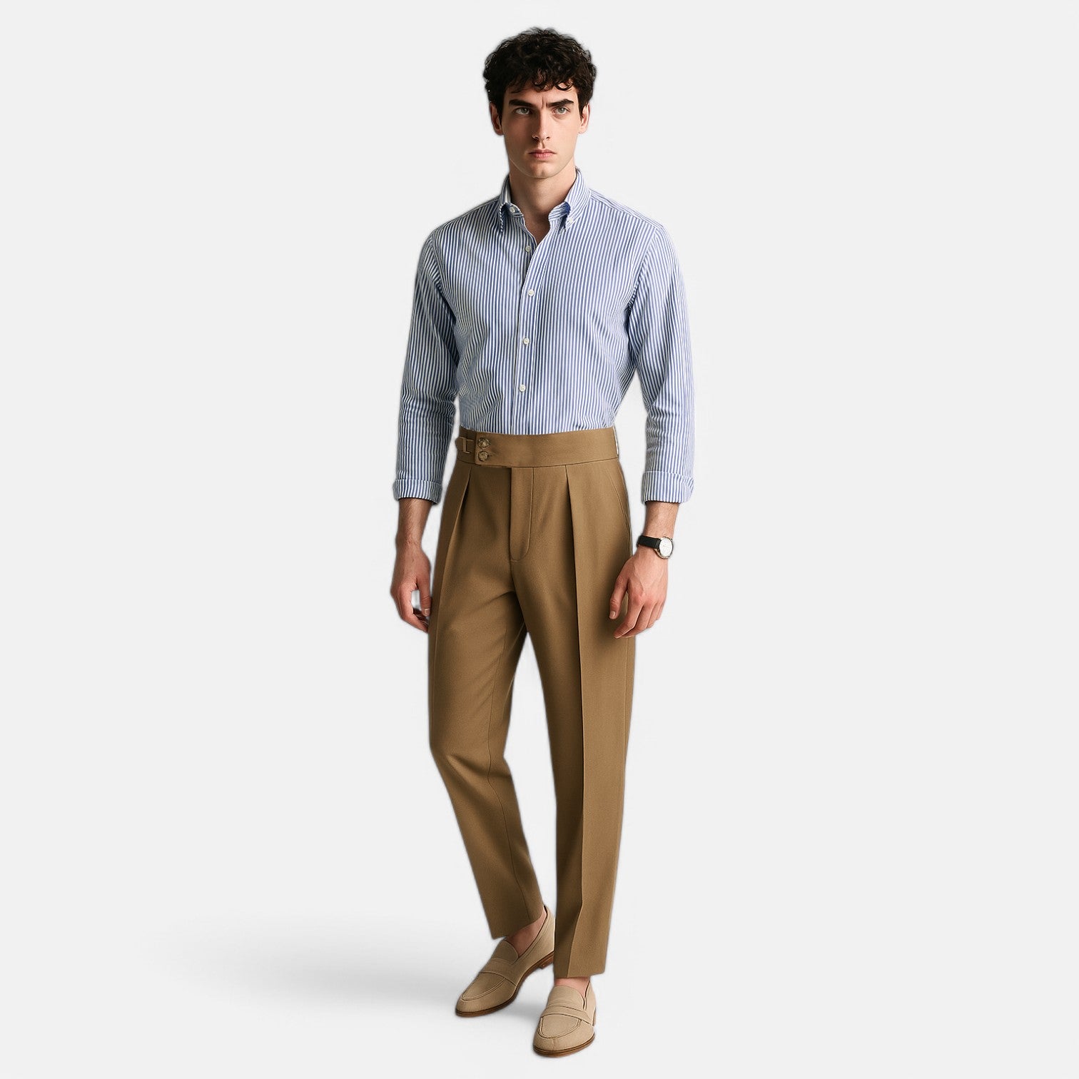 The Gentleman’s Brand | Men’s Tailored High-Rise Trousers – Timeless Refinement